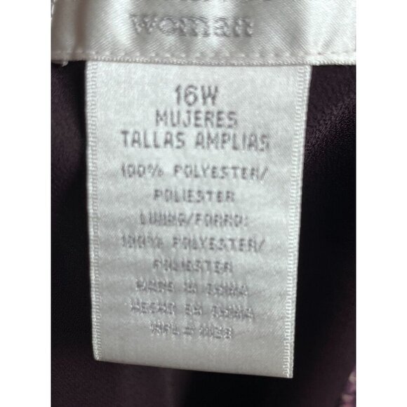 Worthington Floral Midi Skirt 16W Purple Ruffle Boho Western Resort Preppy 80s - Picture 8 of 9